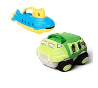 Green Toys Recycle Truck Plush & Submarine Bundle - Bath & Vehicle Play Set