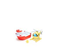 Green Toys Rescue Boat with Helicopter (US IMPORT)