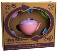 Bigjigs Toys Green Toys 17 Piece Tea Set With Pink Teapot, Pink