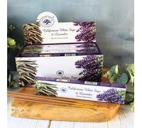Green Tree Californian White Sage & Lavender - Premium Masala Incense Sticks | 3 Pack Set with JRose Burner | Purification & Relaxation