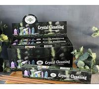 Green Tree Crystal Cleansing - Premium Masala Incense Sticks | 3 Pack Set with JRose Burner | Energy Purification & Spiritual Healing