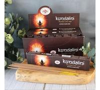Green Tree Kundalini - Premium Masala Incense Sticks | 3 Pack Set with JRose Burner | Awakening & Energy Balance