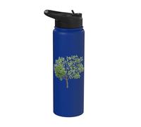 Green Tree of Life Minimalist Design Nature and Growth Stainless Steel Insulated Water Bottle