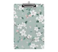 Green Tree Pattern Clipboard, A4 Acrylic Clipboards with Hanging Hook, Ultra Lightweight & Shatterproof Writing Board for Office, Nurses, 8.5" X 12.5"