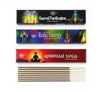 Green Tree Premium Masala Incense Sticks Set, Spiritual Yoga, Reiki Energy & Sacred Purification, 3 Boxes, 36 Sticks