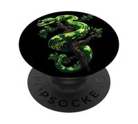 Green Tree Python Lover Reptile Keeper Pet Owner Snake PopSockets Adhesive PopGrip