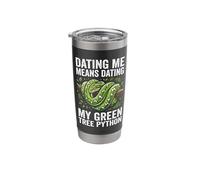 Green Tree Python Owner Dating Snake Lover Men and Women Stainless Steel Insulated Tumbler