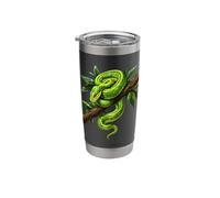 Green Tree Python Owner Reptiles for Snake Lover Stainless Steel Insulated Tumbler