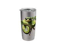 Green Tree Python Owner Reptiles for Snake Lover Stainless Steel Insulated Tumbler
