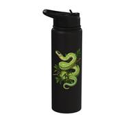 Green Tree Python Owner Reptiles for Snake Lover Stainless Steel Insulated Water Bottle