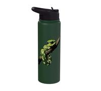 Green Tree Python Owner Reptiles for Snake Lover Stainless Steel Insulated Water Bottle