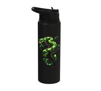 Green Tree Python Owner Reptiles for Snake Lover Stainless Steel Insulated Water Bottle