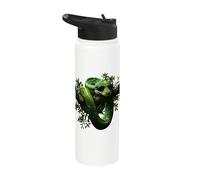 Green Tree Python Owner Reptiles for Snake Lover Stainless Steel Insulated Water Bottle