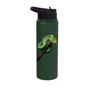 Green Tree Python Owner Reptiles for Snake Lover Stainless Steel Insulated Water Bottle