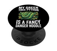 Green Tree Python Owner Reptiles Snake Lover Danger Noodle PopSockets Adhesive PopGrip