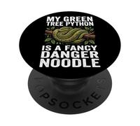 Green Tree Python Owner Reptiles Snake Lover Danger Noodle PopSockets Adhesive PopGrip