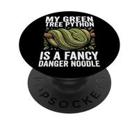 Green Tree Python Owner Reptiles Snake Lover Danger Noodle PopSockets Adhesive PopGrip