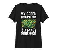Green Tree Python Owner Reptiles Snake Lover Danger Noodle Premium T-Shirt