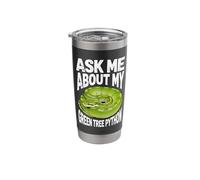 Green Tree Python Owner Reptiles Snake Lover Men and Women Stainless Steel Insulated Tumbler