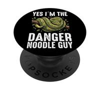 Green Tree Python Owner Snake Lover Danger Noodle Guy Men PopSockets Adhesive PopGrip