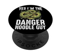 Green Tree Python Owner Snake Lover Danger Noodle Guy Men PopSockets Adhesive PopGrip