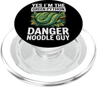 Green Tree Python Owner Snake Lover Danger Noodle Guy Men PopSockets PopGrip for MagSafe