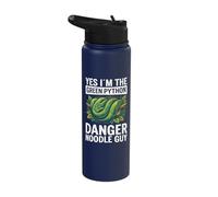 Green Tree Python Owner Snake Lover Danger Noodle Guy Men Stainless Steel Insulated Water Bottle