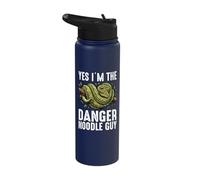 Green Tree Python Owner Snake Lover Danger Noodle Guy Men Stainless Steel Insulated Water Bottle
