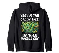 Green Tree Python Owner Snake Lover Danger Noodle Guy Men Zip Hoodie