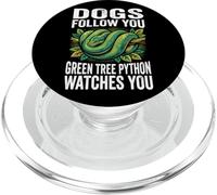 Green Tree Python Owner Snake vs. Dog Lover Men and Women PopSockets PopGrip for MagSafe