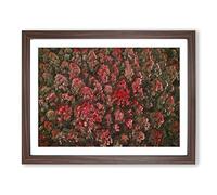 Green Tree Tops In Abstract Modern Art Framed Print | A3 Walnut Framed Wall Art | Ready to Hang | Abstract Floral Picture | Living Room Bedroom Lounge Office
