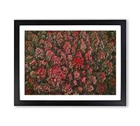 Green Tree Tops In Abstract Modern Art Framed Print | A4 Black Framed Wall Art | Ready to Hang | Abstract Floral Picture | Living Room Bedroom Lounge Office