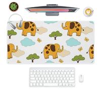 Green Trees Desk Mat XXL Mouse Mat with Non-Slip Rubber Base Smooth Face Mouse Pad Gaming 80X40 CM Gaming Mousemat Office Accessories for Desk Gifts Mousepad for School Home Office
