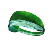 Green Trees Small Waterfalls Elastic Exercise Headband for Women & Men