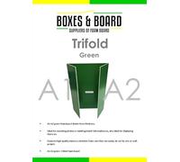 Green Tri fold Spotlight Foam Presentation Board 840 x 594mm (A1-A2) - Buy 1 GET ONE Free - for Displaying Artwork and Projects x1