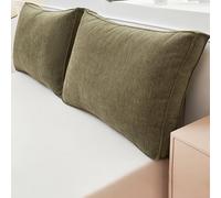 Green Triangu Back Cushs for Bed & Sofa Lumbar SupportPillow Reading Backrest for Home Office & Campervan 80x50x18cm1pc