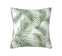 Green Tropical Coconut Palm Leaf 1 Motocross Dirt Bike American Flag Throw Pillow Cover Cushion Covers Soft Plush Pillow Cases for Sofa Bed 26"x26"