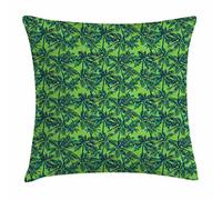 Green, Tropical Island Woods Theme With Palm Trees Exotic Hawaii Nature Woods Cushion Cover Lovely Pillowcase Cooling Cushion Covers For Home Christmas Living Room 45X45Cm