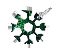 Green Tropical Jungle Plant 19-in-1 Snowflake Multi Tool, Stainless Steel Metal Snowflake Multitool with Keychain, Compact & Portable Tools for Outdoor Camping Survival Daily Use Gift for Men