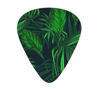 Green Tropical Jungle Plant Printed,12 Pcs Guitar Pick,3 Different Thickness Plectrums for Acoustic Guitar Bass Ukulele (0.46mm 0.96mm 0.71mm)