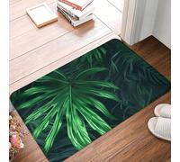 Green Tropical Jungle Plant Printed Doormat Non-Slip Welcome Mats Durable Floor Mats Outdoor Entryway Door Mat Rug for Indoor Outdoor Entrances 24x16 in