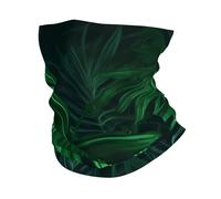 Green Tropical Jungles Plant Neck Warmer Multifunctional Bandana Unisex Half Face Scarf For Workout Skiing Outdoor 25X50Cm