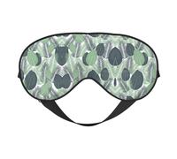 Green Tropical Leaves Sleep Eye Mas Updated Design Light Blocking Night Eye Blinder Men Women Shift Travel Gifts