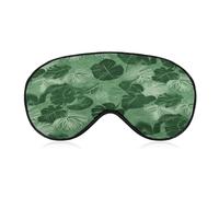 Green Tropical Leaves Sleep Mask Eye Mask Travel Eye Cover