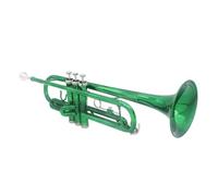 Green Trumpet Bb Flat Professional Brass Musical Instrument Exquisite Durable Trompete Mouthpiece Case Accessories