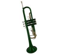 Green Trumpet Colorful Gold Key Brass Trumpet B Flat Trumpeta With 7C Trumpet Mouthpiece Gloves Cloth Piston Brush