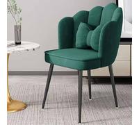 Green Tub Chair Accent Shell Lounge Chair with Metal Legs Comfortable Single Seat for Home Bedroom Dining Room Stylish Vanity Armchair #1 One Size