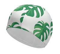 Green Turtle Leaf Swim Cap High Elasticity Anti Slip Waterproof Comfortable Swim Hat Bathing Cap for Men Women
