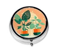 Green Turtleback Round Pill Box Portable Medicine Box That can be stored in a Pocket or Handbag