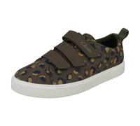 Clarks Boy's City Vibe K Sneaker, Olive Camo, 12 UK